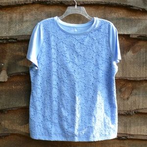 Basic Edition Lace Short Sleeve Tee